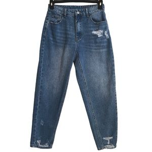 SHEIN High Rise Full Leg Tapered Ankle Jeans Size 10